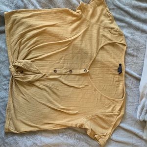 Yellow crop top never been worn before